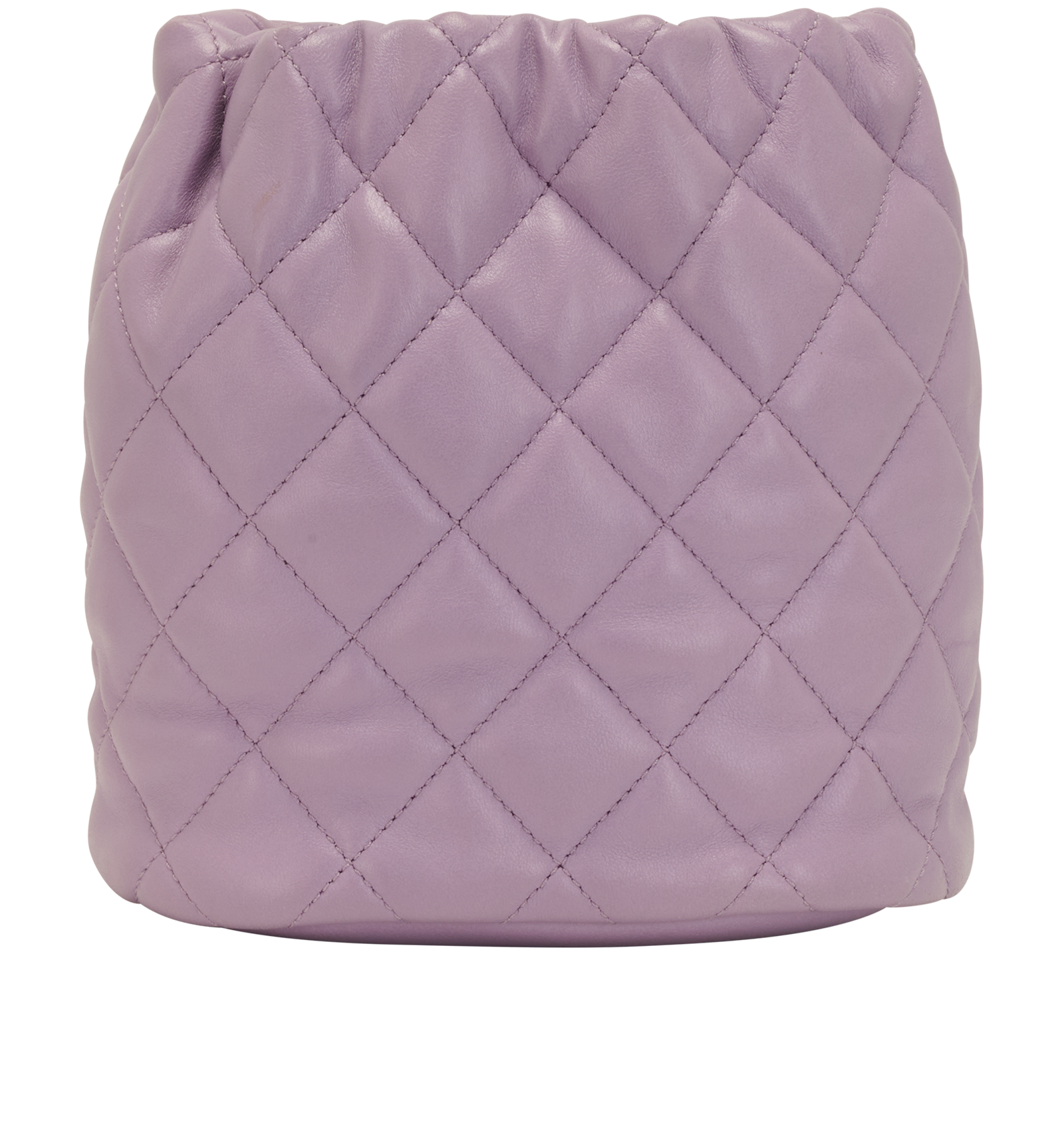 CC Diamond-Quilted Bucket Bag, &pound;3,500, Handbags, Purple, Leather, Back view
